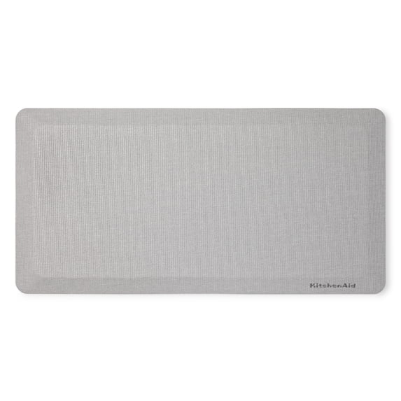 KitchenAid Classic Series Solid Basketweave Kitchen Comfort Mat, Matte Grey, 20"x39"