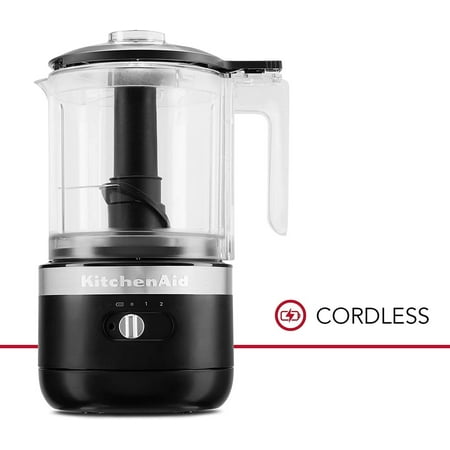 KitchenAid - 5 Cup Cordless Rechargeable Chopper - Black Matte