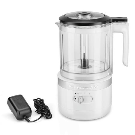 KitchenAid - 5 Cup Cordless Rechargeable Chopper - White