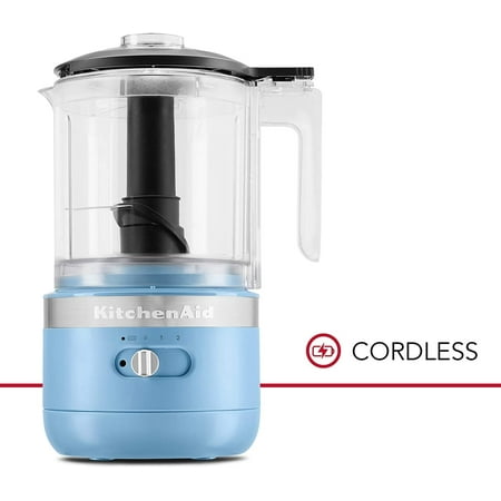 KitchenAid - 5 Cup Cordless Rechargeable Chopper - Blue Velvet
