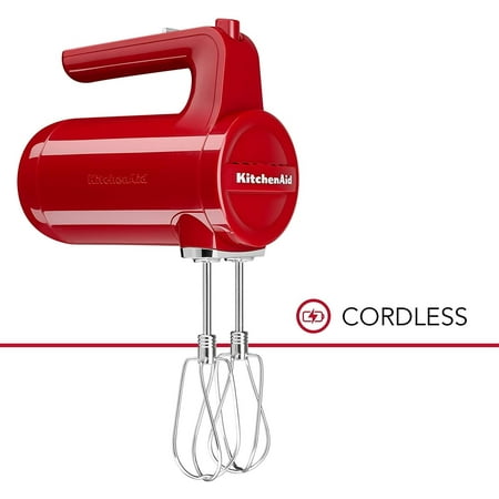 KitchenAid - Cordless 7 Speed Hand Mixer - Empire Red