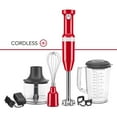 thumbnail image 1 of KitchenAid Cordless Variable Speed Hand Blender with Chopper and Whisk Attachment, Passion Red, KHBBV83, 1 of 7