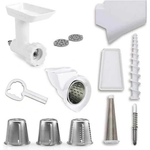 KitchenAid DRTVICE5 (FGA+RVSA+FVSP) Stand Mixer Attachment Pack Food Grinder/Fruit Vegetable Strainer/Rotor Slicer Shredder