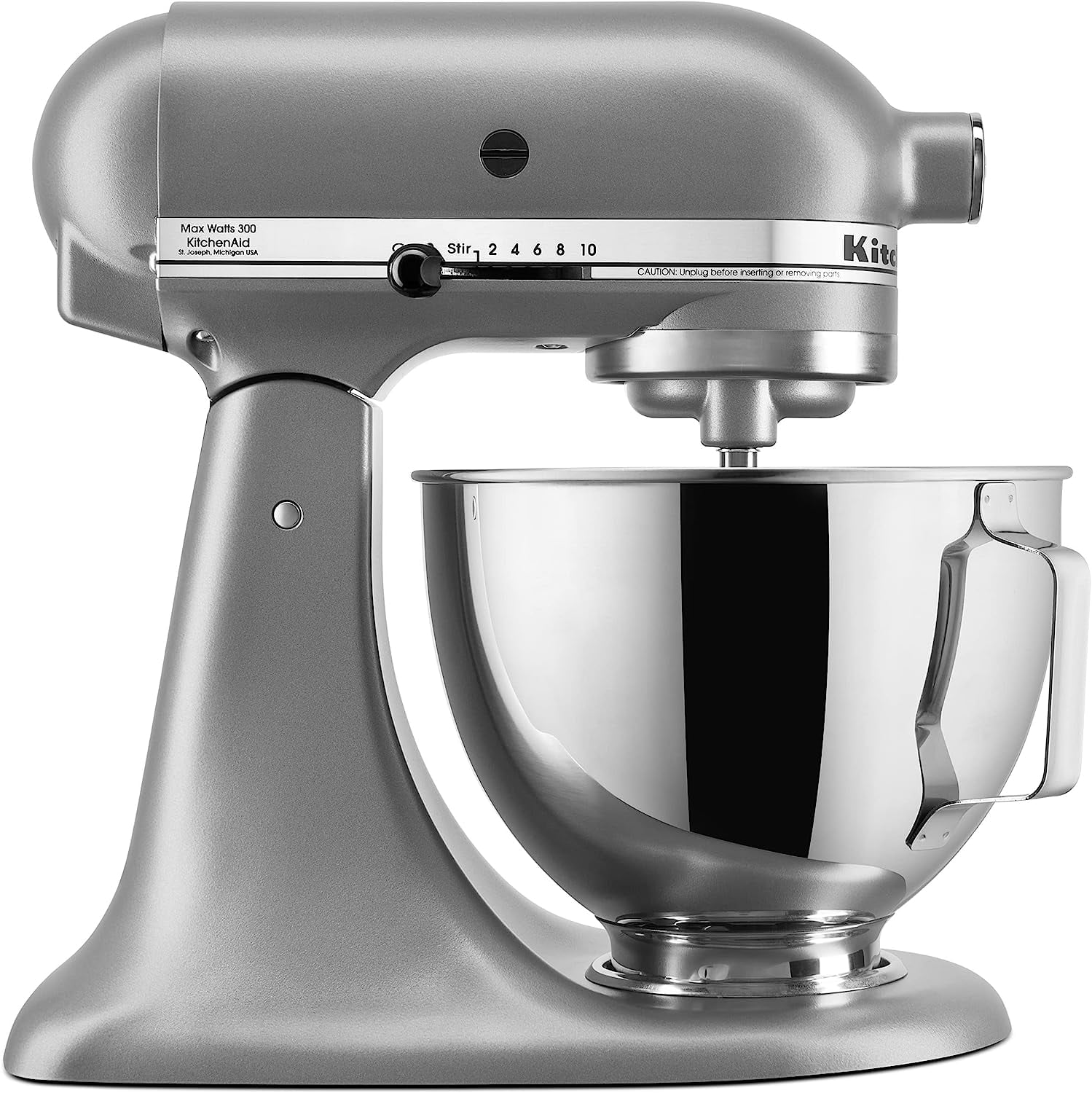 KitchenAid® Deluxe 4.5 Quart TiltHead Stand Mixer, Silver, KSM97