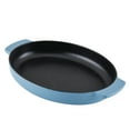 thumbnail image 1 of KitchenAid Enameled Cast Iron 2.5 Quart Au Gratin Roasting Pan, Blue Velvet, 1 of 13
