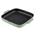 thumbnail image 1 of KitchenAid Enameled Cast 11 Inch Iron Square Grill and Roasting Pan, Induction Compatible, Metal Utensil, Broiler and Oven Safe to 500°F, Pistachio, 1 of 9