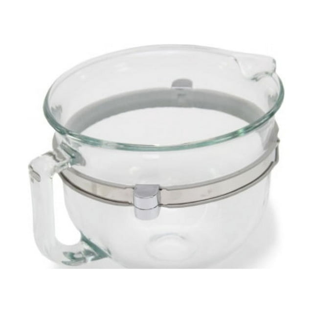 KitchenAid F Series 6 Quart Glass Bowl with Handle, Clear, KSMF6GBA
