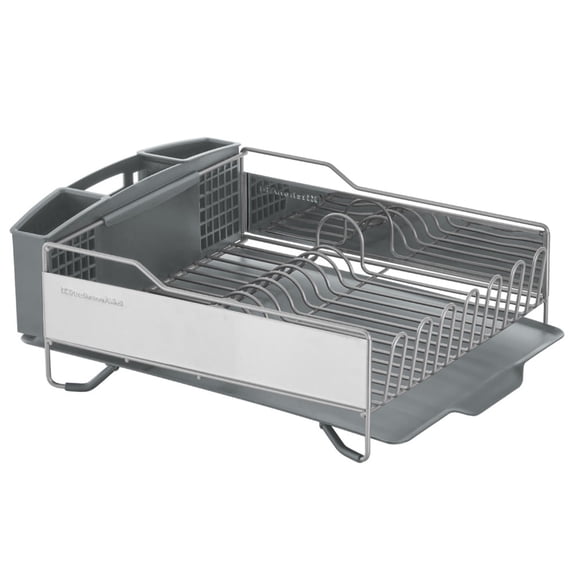 KitchenAid Full Sized Dish Rack Stainless Steel Satin, Light Gray