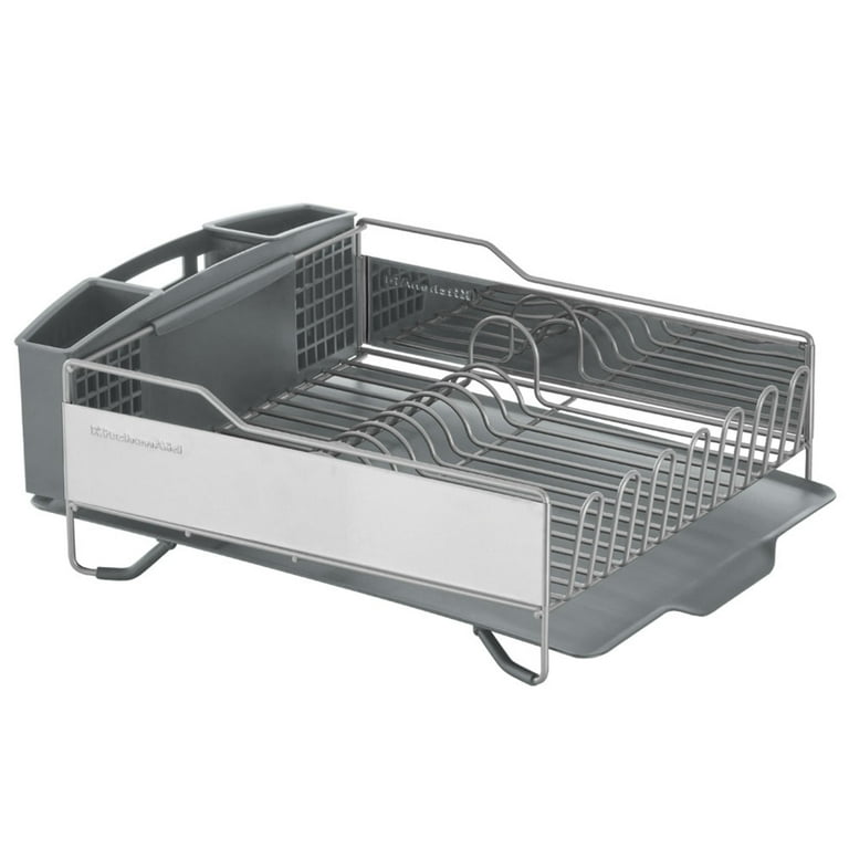 KitchenAid Large Stainless Steel Dish Rack with Drain Drying