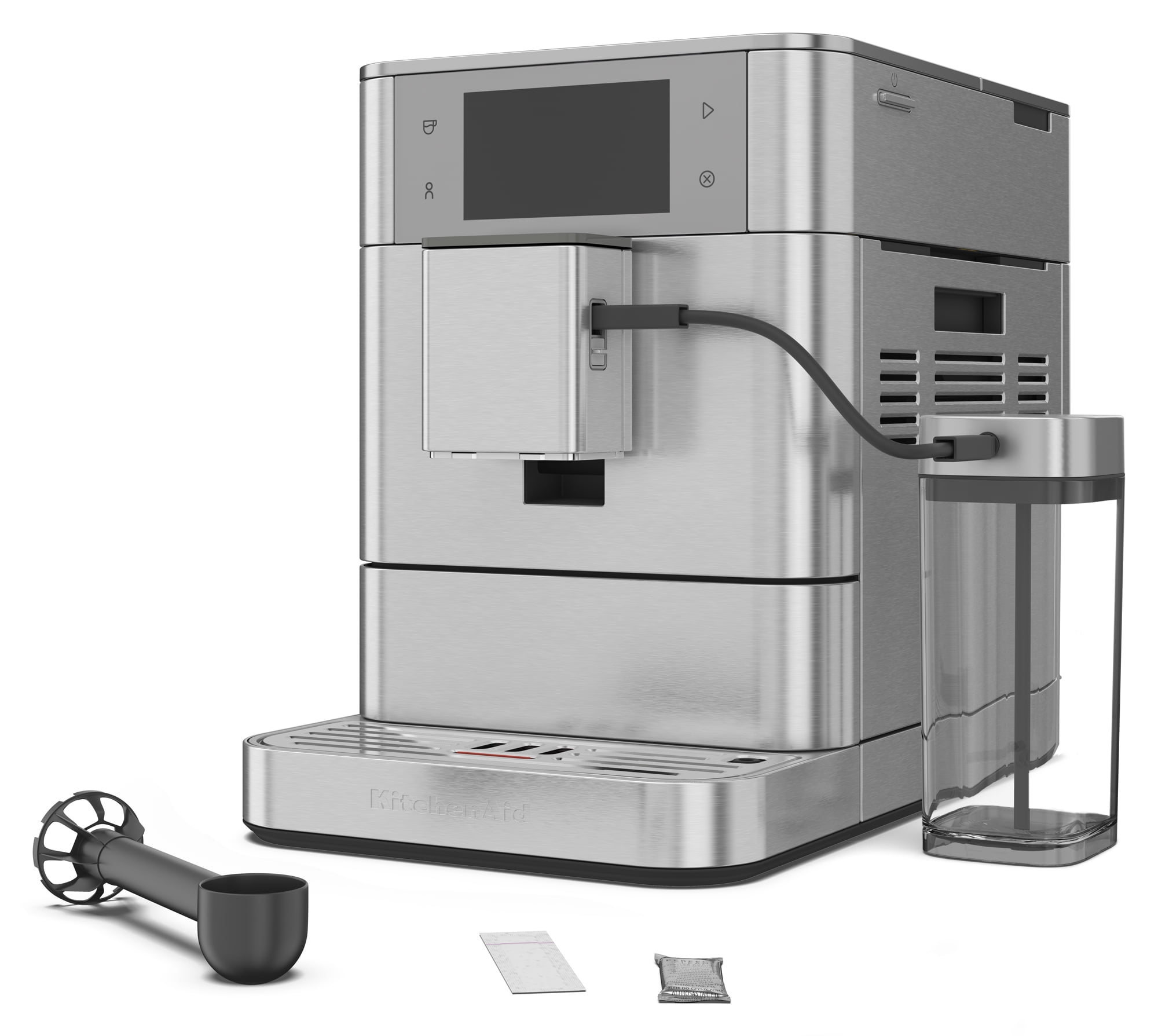 KitchenAid Fully Automatic Espresso Machine KF8 with Milk Attachment & Plant Based Milk Options, KES8558SX, Stainless Steel