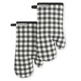 thumbnail image 1 of KITCHENAID Gingham Oven Mitt 2-Pack Set, Matte Black, 7"x13", 1 of 5