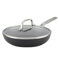 thumbnail image 1 of KitchenAid Hard-Anodized 10 Inch Induction Frying Pan with Lid, Dishwasher Safe and Oven Safe to 500°F, Matte Black, 1 of 11