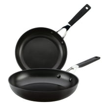 KitchenAid Hard Anodized 8.25 inch and 10 inch Nonstick Frying Pan Set, Onyx Black