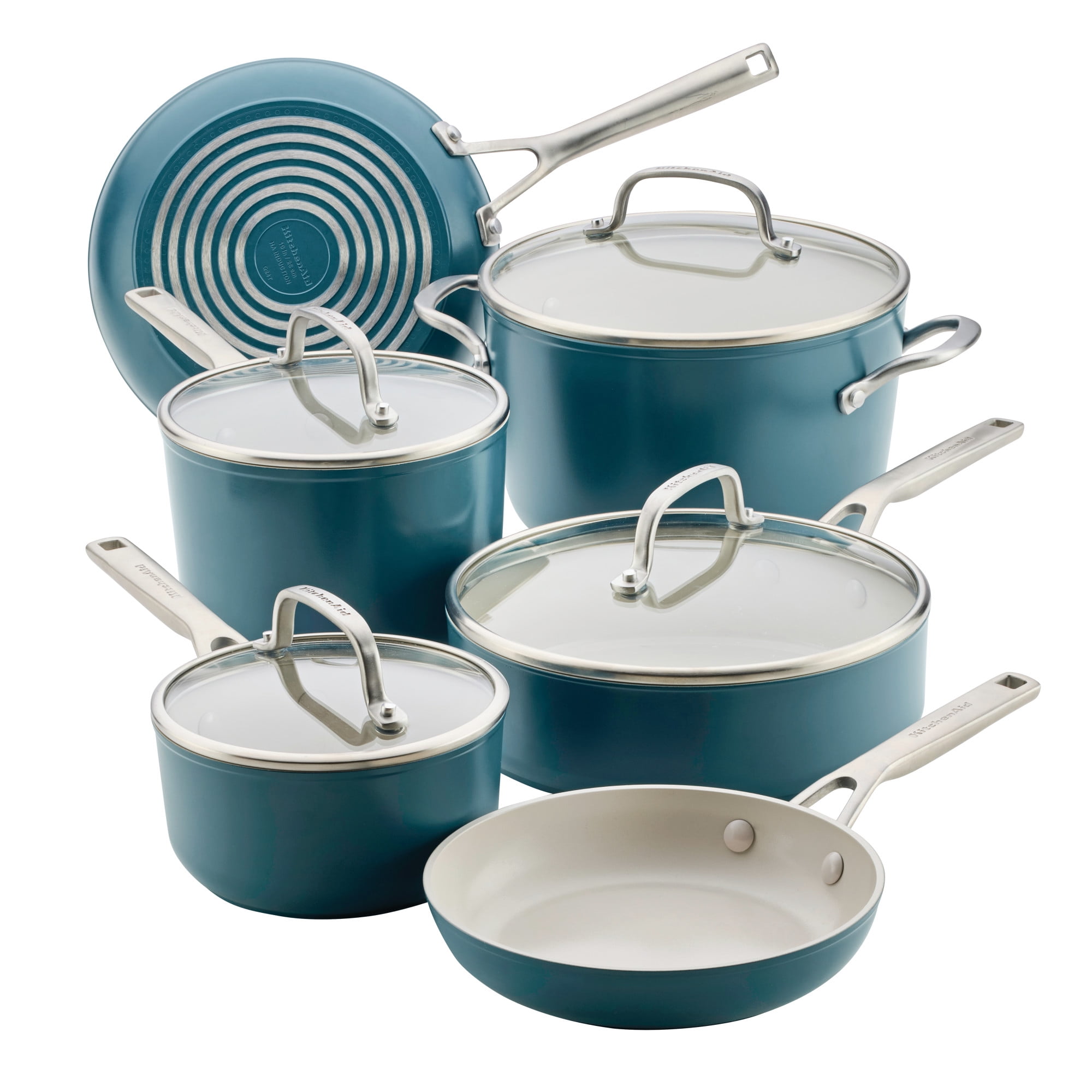 KitchenAid Hard-Anodized 10 Pcs Ceramic Induction Cookware Set