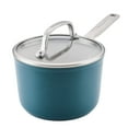 thumbnail image 1 of KitchenAid Hard-Anodized 2 Quart Ceramic Induction Saucepan with Lid, Dishwasher Safe and Oven Safe to 500°F, Agave Blue, 1 of 11