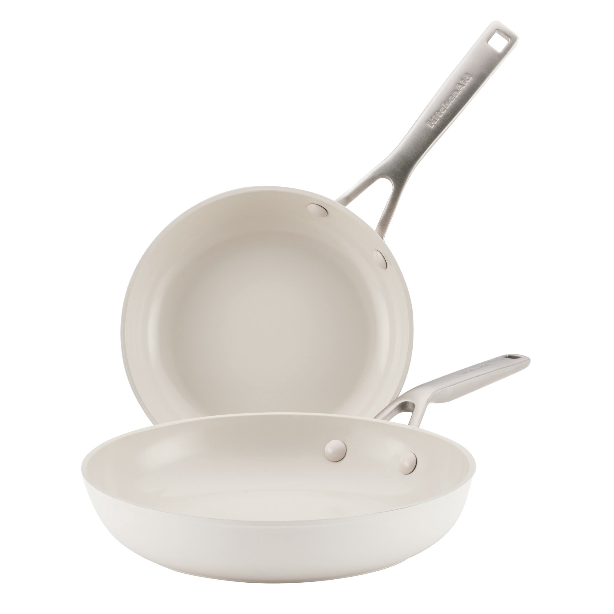 KitchenAid Nonstick Aluminum Skillets, White
