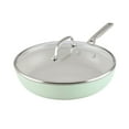 thumbnail image 1 of KitchenAid Hard-Anodized 12.25 Inch Ceramic Induction Skillet with Lid, Dishwasher Safe and Oven Safe to 500°F, Pistachio, 1 of 22