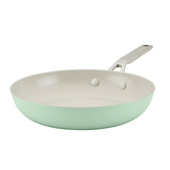 KitchenAid Hard Anodized 10 Inch Ceramic Nonstick Frying Pan, Oven Safe to 500°F, Pistachio