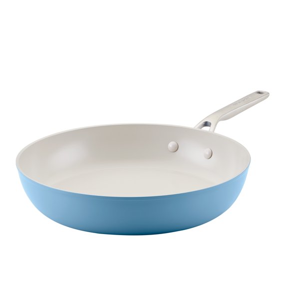 KitchenAid Hard Anodized Ceramic Nonstick Frying Pan, 12.25-Inch, Blue Velvet