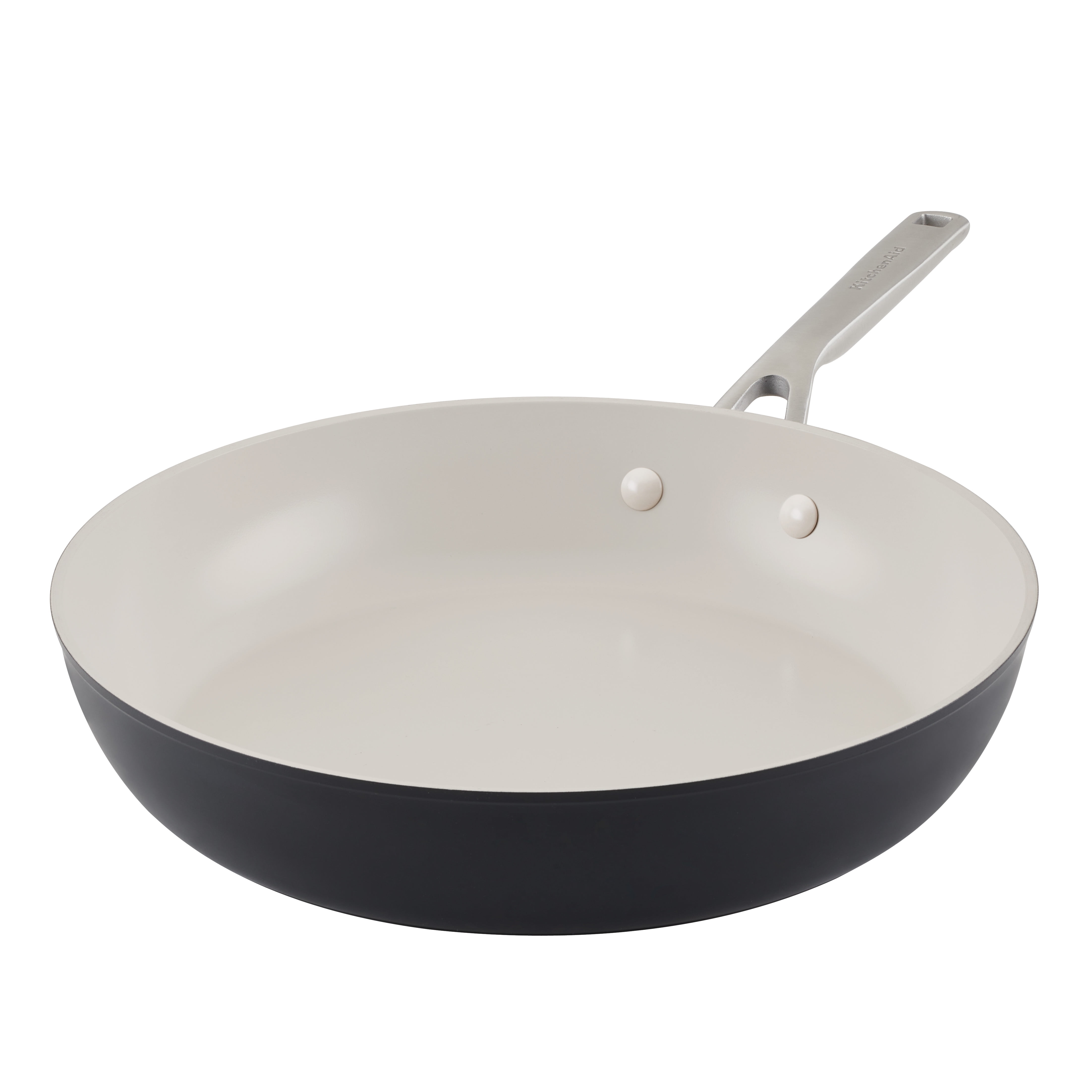 Matte Black 12.25" Aluminum Ceramic Nonstick Frying Pan