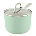 thumbnail image 1 of KitchenAid Hard Anodized 3 Quart Ceramic Nonstick Cookware Sauce Pan with Lid, Oven Safe to 500°F, Pistachio, 1 of 13