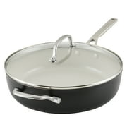 KitchenAid Hard Anodized Ceramic Nonstick Sauté Pan with Lid, 5-Quart, Pistachio