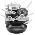 thumbnail image 1 of KitchenAid Hard-Anodized 11 Pcs Induction Nonstick Cookware Set, Dishwasher Safe and Oven Safe to 500°F, Matte Black, 1 of 10
