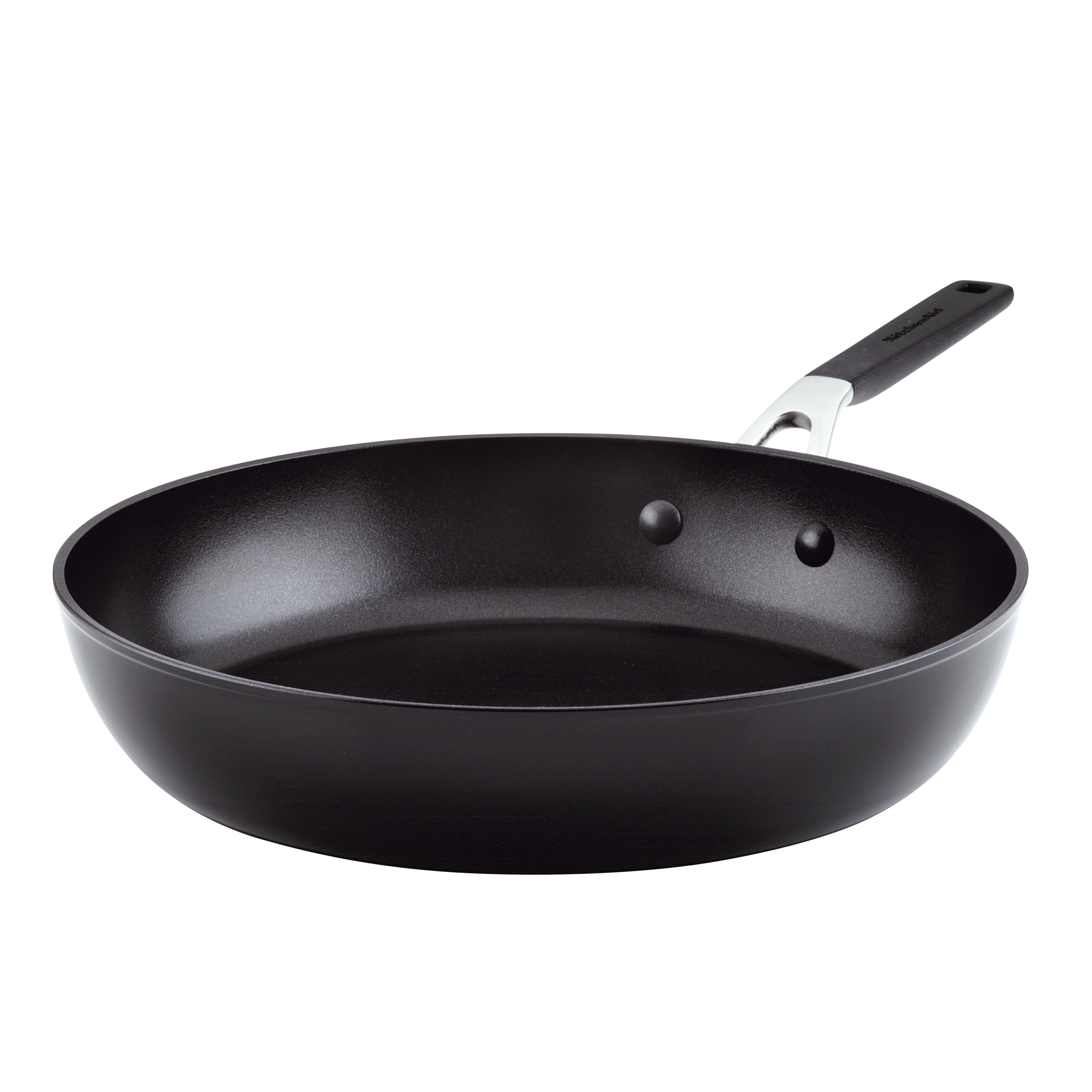 KitchenAid 3-Ply Base Brushed Stainless Steel Nonstick Fry Pan/Skillet, 12  Inch