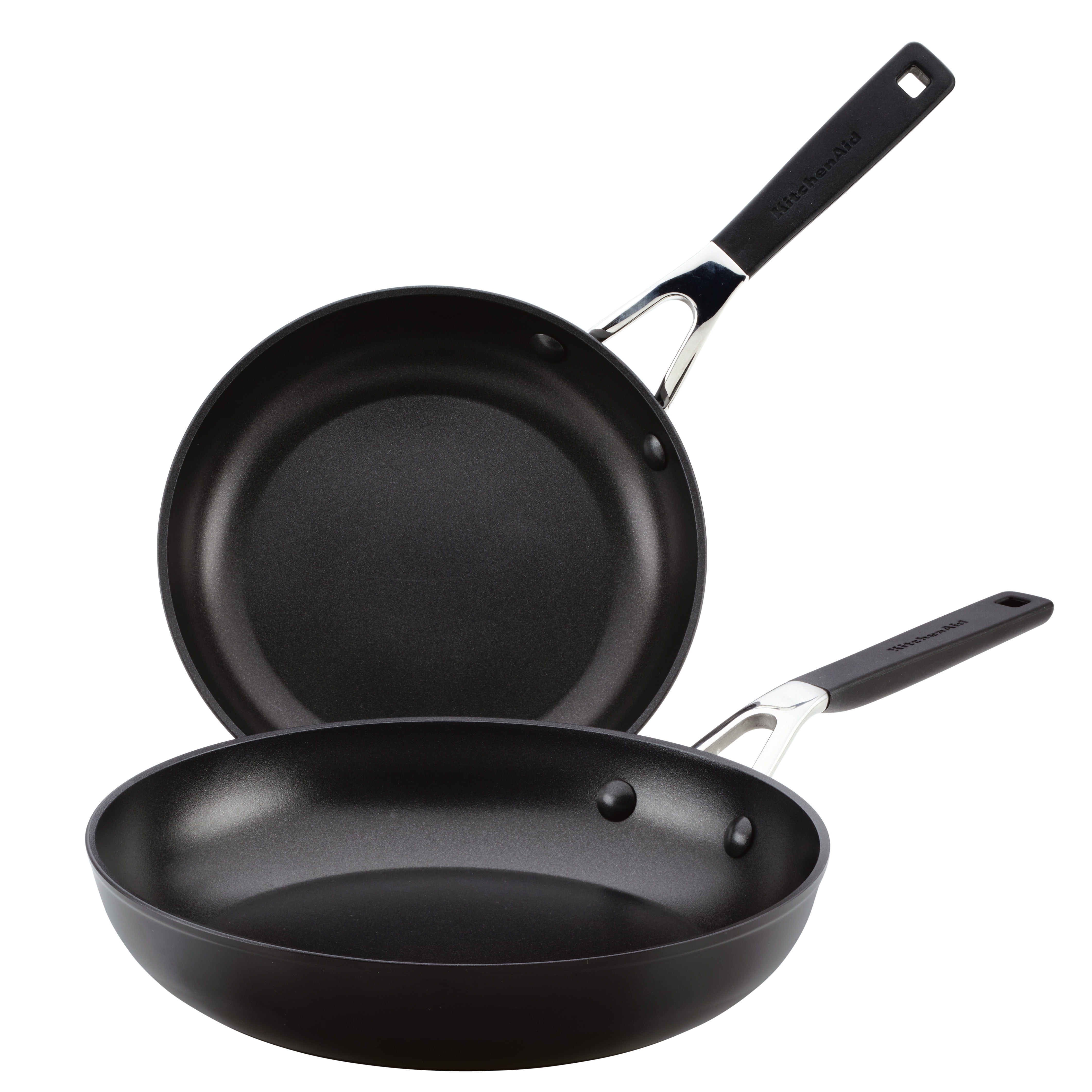 KitchenAid Hard Anodized Nonstick Frying Pan Set, 2-Piece, Black - Walmart.com