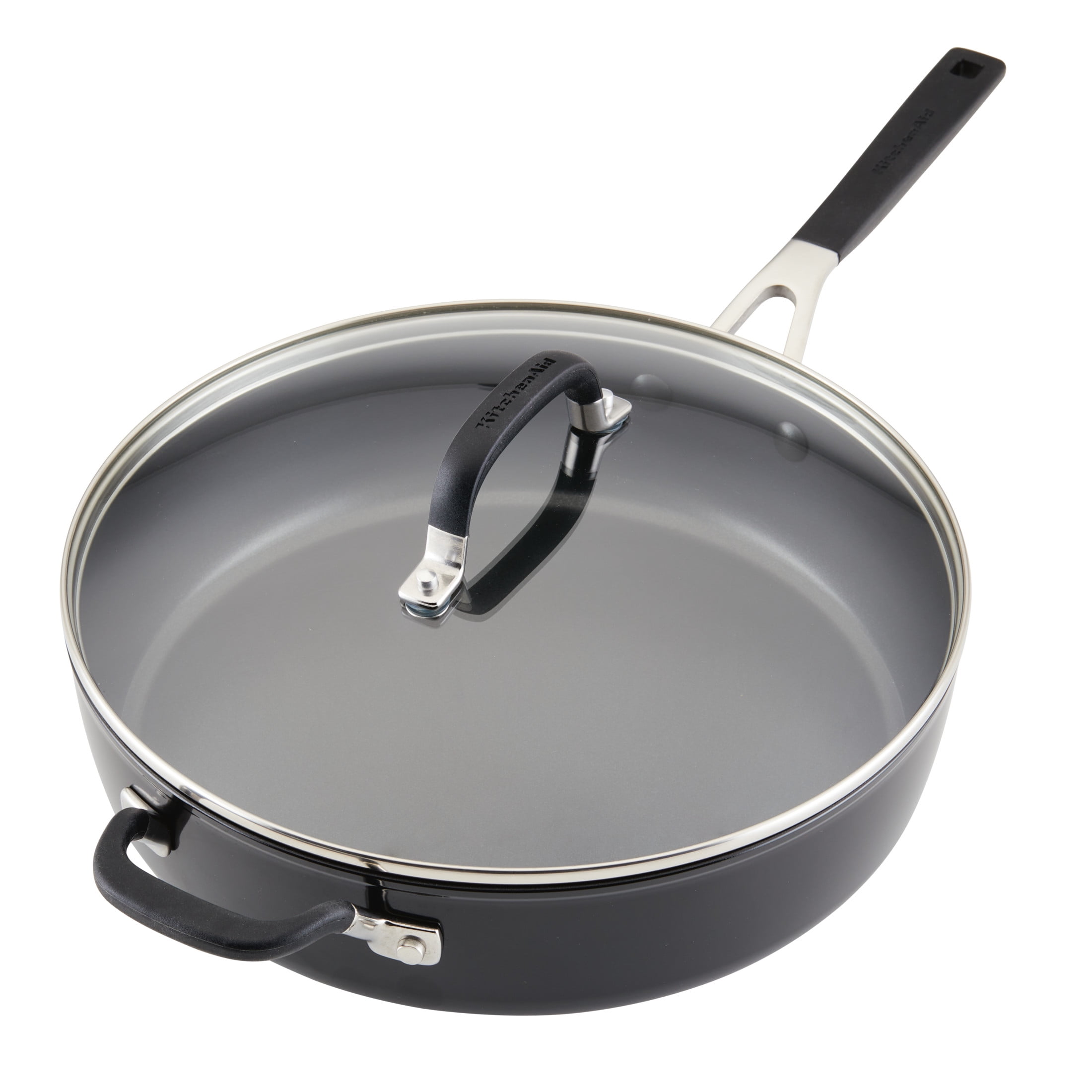 Choice 5 Qt. Aluminum Saute Pan with Black Silicone Handle