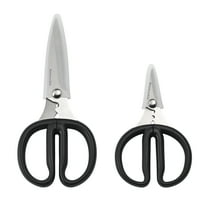 KitchenAid Japanese Steel 2-Piece Kitchen Scissors and Shears Set for Food and Herbs, Black