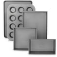 thumbnail image 1 of KitchenAid Professional 5-Piece Bakeware Nonstick Baking Set Square,Loaf,Cake 12-Cavity Muffin Jelly Roll Pan, 1 of 6