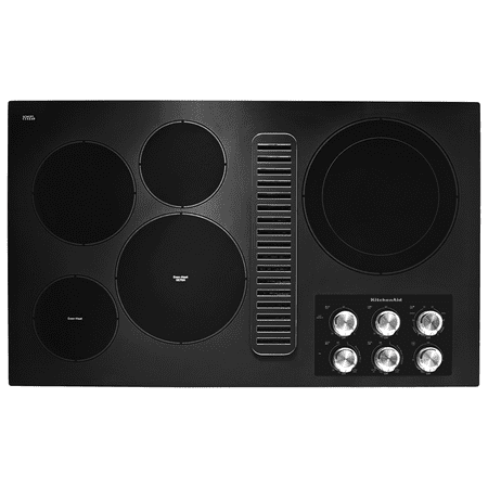 KitchenAid - 36" Electric Cooktop - Black