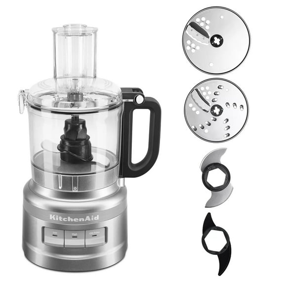 KitchenAid KFP0719QER 7-Cup Food Processor Chop, Puree, Shred and Slice - Empire Red
