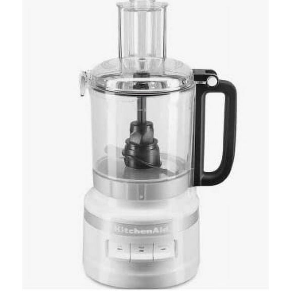 KitchenAid KFP0920QWH 9 Cup Food Processor with 3 disks, 2 blades & spatula, White