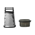 thumbnail image 1 of KitchenAid Steel Box Grater with Detachable Container and Soft-Grip Handle, Black, 1 of 11