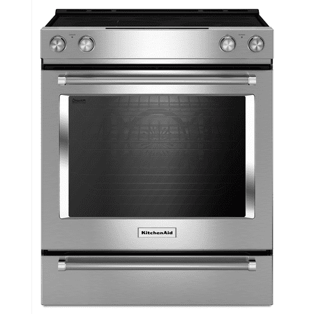 KitchenAid - 6.4 Cu. Ft. Self-Cleaning Slide-In Electric Convection Range - Stainless Steel