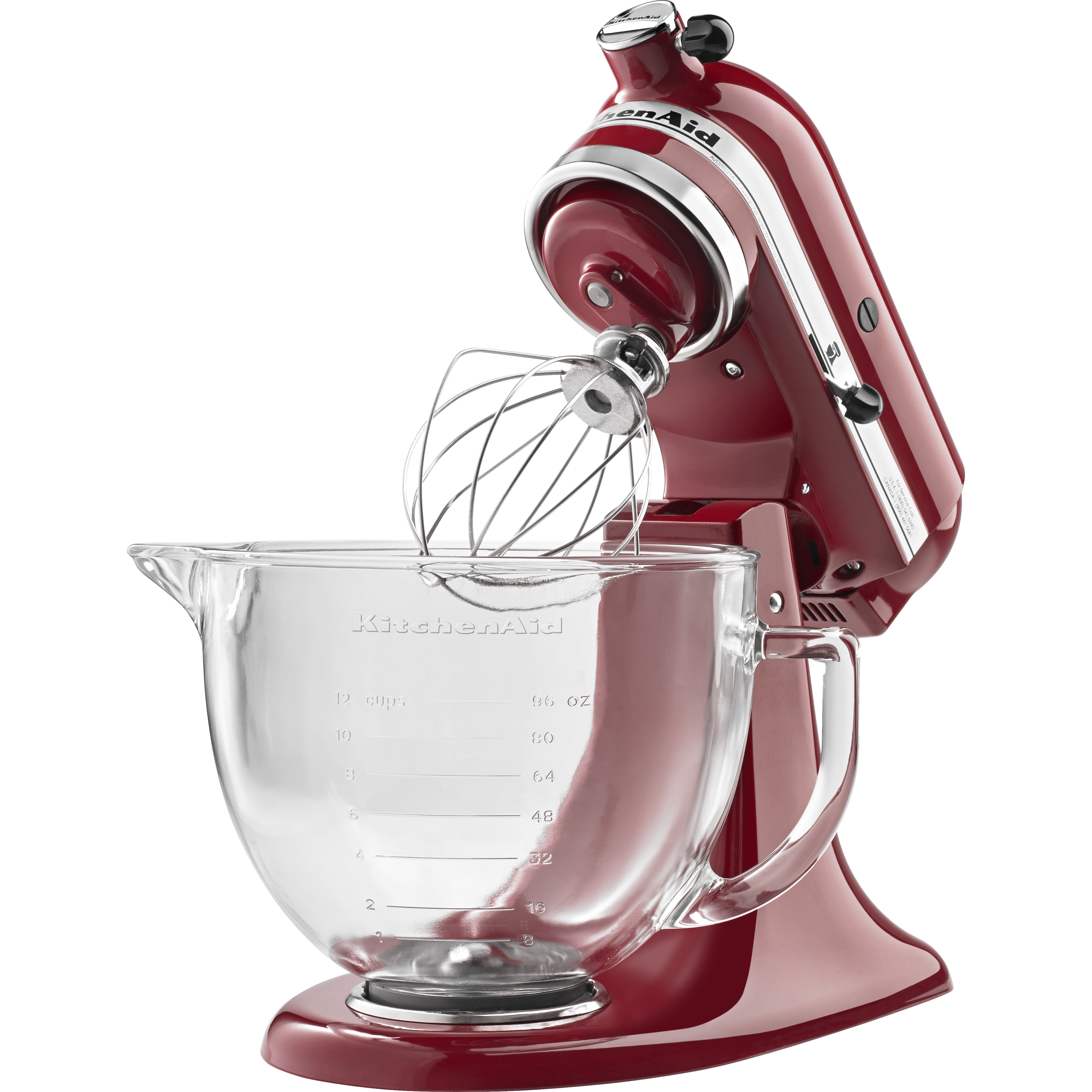 KitchenAid KSM105GBCER 5-Qt. Tilt-Head Stand Mixer with Glass Bowl