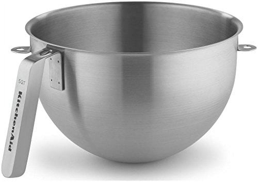 KitchenAid KSMC5QBOWL 5 Quart Mixing Bowl with J Hook Handle Stainless Steel NSF