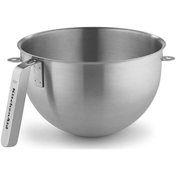KitchenAid KSMC5QBOWL 5 Quart Mixing Bowl with J Hook Handle Stainless Steel NSF