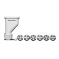 thumbnail image 1 of KitchenAid KSMPEXTA Gourmet Pasta Press Attachment with 6 Interchangeable Pasta Plates, 1 of 6