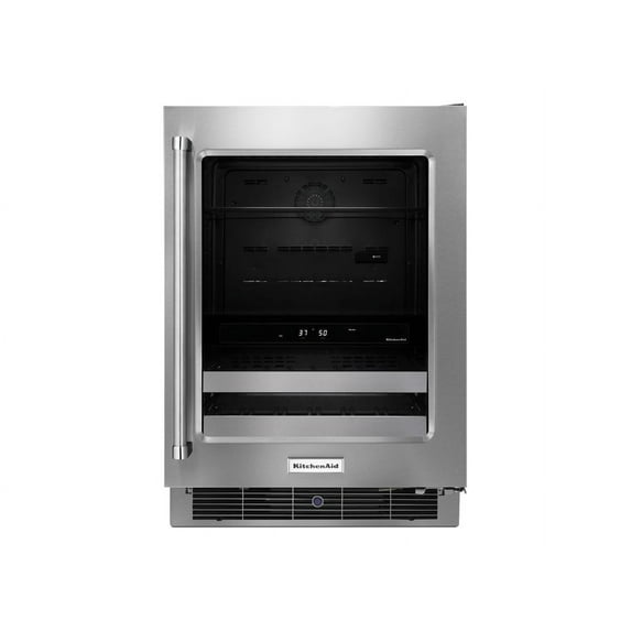 KitchenAid KUBR304ESS - Wine cooler/refrigerator - niche - width: 24 in - depth: 24 in - height: 34.4 in - 4.8 cu. ft - stainless steel