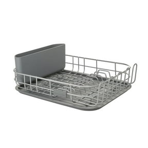 KitchenAid Low Profile Metal Stacking Dish Drying Rack, Charcoal Gray
