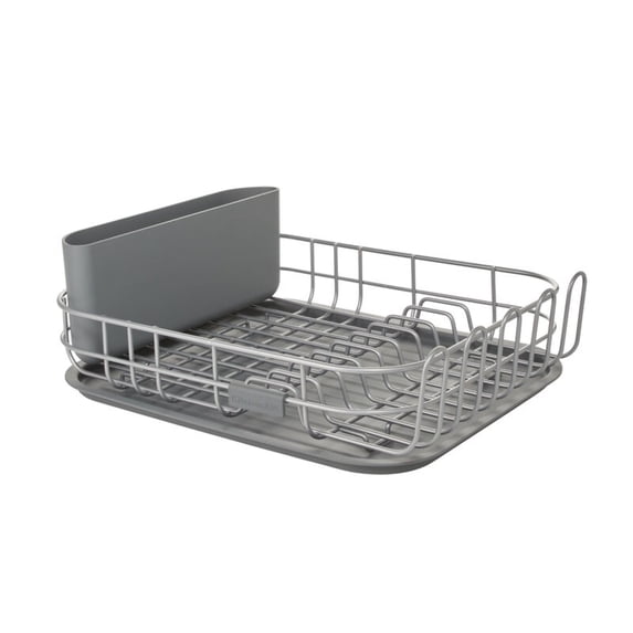 KitchenAid Low Profile Metal Stacking Dish Drying Rack, Charcoal Gray