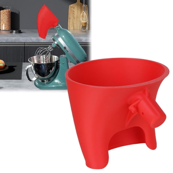 KitchenAid Mixer Flour Funnel 2026 Upgrade - No-Mess Anti-Splash Baking Tool, Compatible with 4.5-5 Qt Tilt-Head (KSM150), Dishwasher Safe(LR 1 Red 1 PCS)