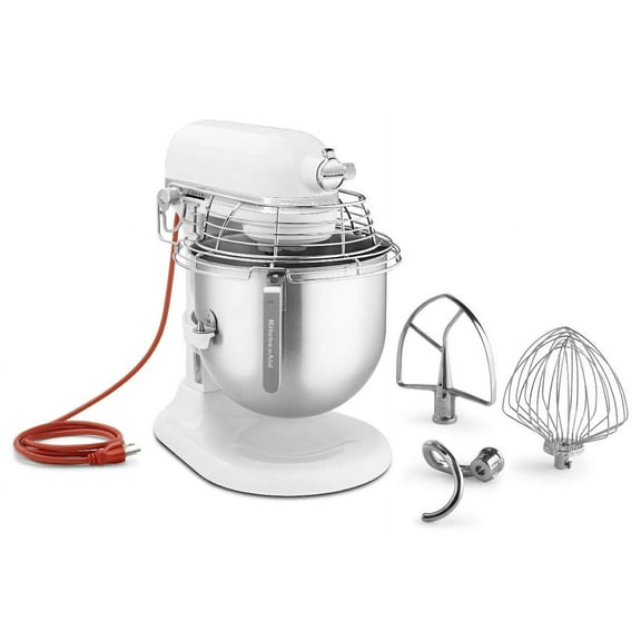 KitchenAid NSF Certified Commercial Series 8 qt Stand Mixer with Flat Beater, Dough Hook, Whisk