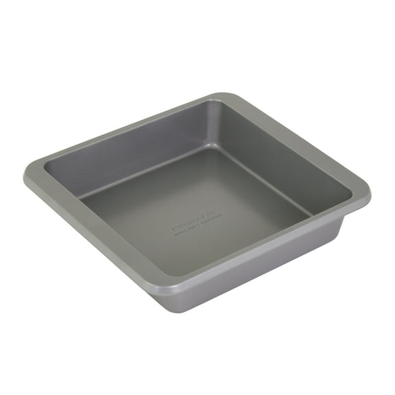 KitchenAid Nonstick Aluminized Steel 9 inch Square Cake Pan, Contour Silver