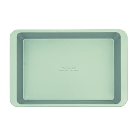 KitchenAid Aluminized Steel Nonstick 9x13-inch Sheet Cake Pan and Baking Dish, Pistachio Green