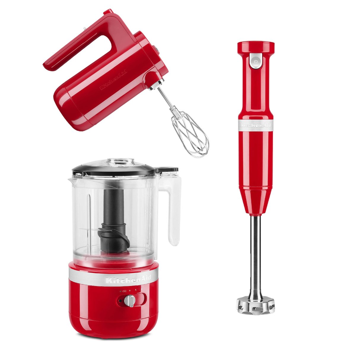 KitchenAid Passion Red Cordless Small Appliances Set Hand Mixer, Hand