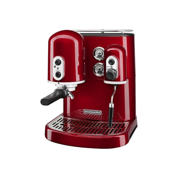 KitchenAid KES2102CA Pro Line Series Espresso Maker with Dual Independent Boilers, Candy Apple Red